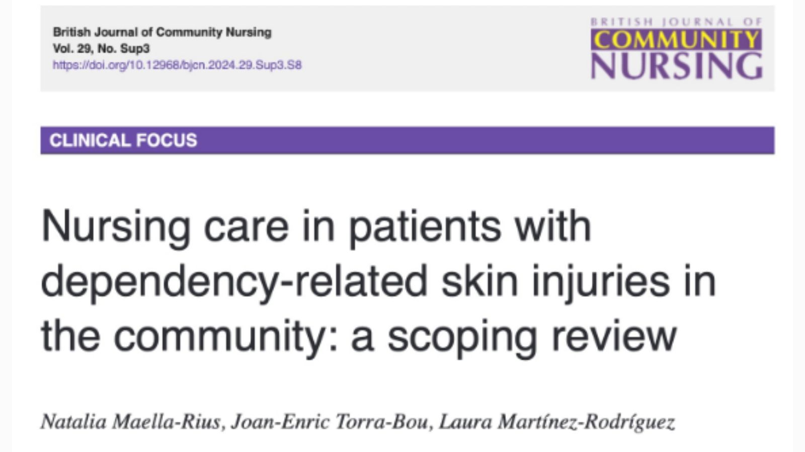 Scoping review sobre el cuidado de pacientes con lesiones cutáneas relacionadas con la dependencia en la comunidad.